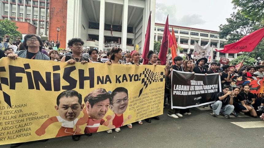 PHILIPPINE PRESIDENT MARCOS URGES PEACE AMID CORRUPTION&nbsp;PROTESTS