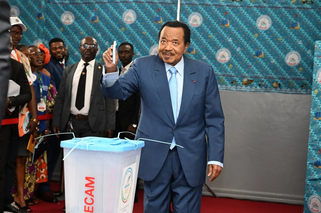 CAMEROON PRESIDENT PAUL BIYA RE-ELECTED FOR EIGHTH TERM WITH 53.66%&nbsp;VOTE