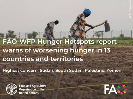 WORSENING HUNGER TO HIT MILLIONS IN 13 GLOBAL&nbsp;HOTSPOTS