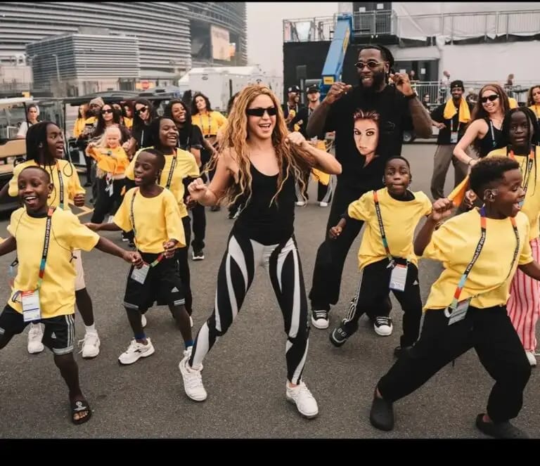 BURNA BOY, SHAKIRA, UGANDA’S GHETTO KIDS REHEARSE FOR HISTORIC WORLD CUP FINAL SHOW