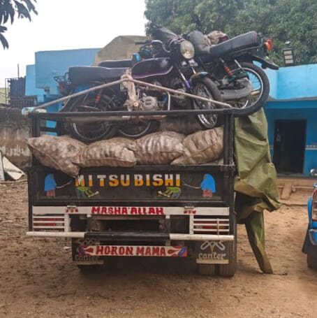 FRSC ARRESTS DRIVER FOR CONCEALING 15 PASSENGERS, 8 MOTORCYCLES IN TRUCK