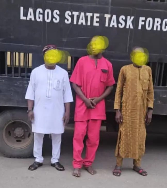 LAGOS TASKFORCE ARRESTS 3 OVER ALLEGED THEFT OF V.I.O VEHICLE&nbsp;PART