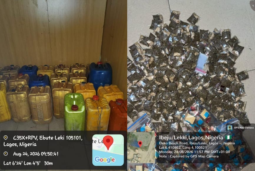 NAVY INTERCEPTS ILLICIT PETROLEUM PRODUCTS, SUSPECTED CANNABIS IN&nbsp;LAGOS