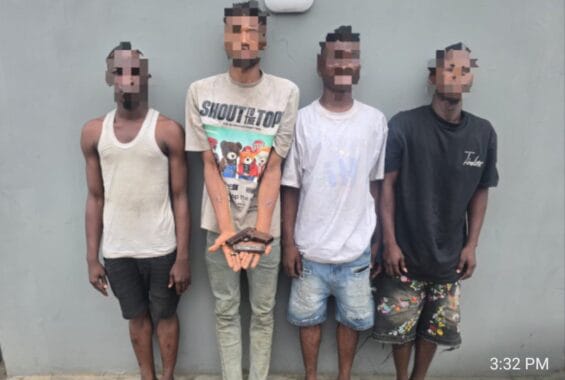 POLICE ARREST FOUR SUSPECTED CULTISTS, RECOVER PISTOL IN&nbsp;LAGOS