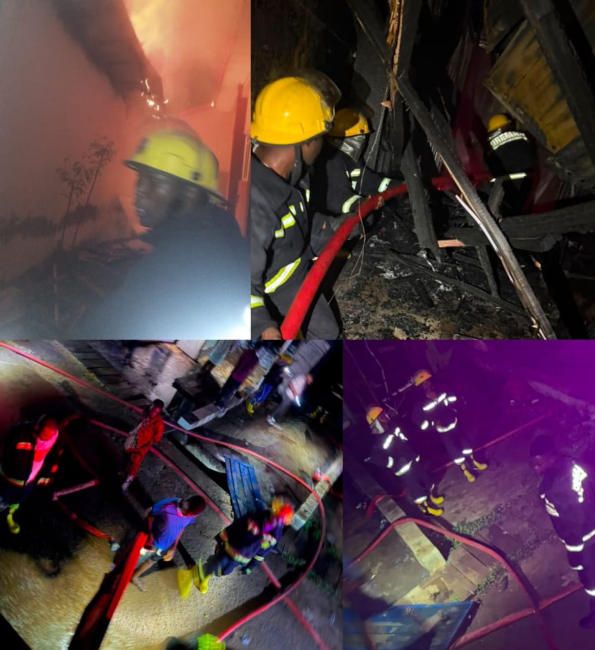 FIRE DAMAGES SHOPS AT ILORIN MANDATE&nbsp;MARKET